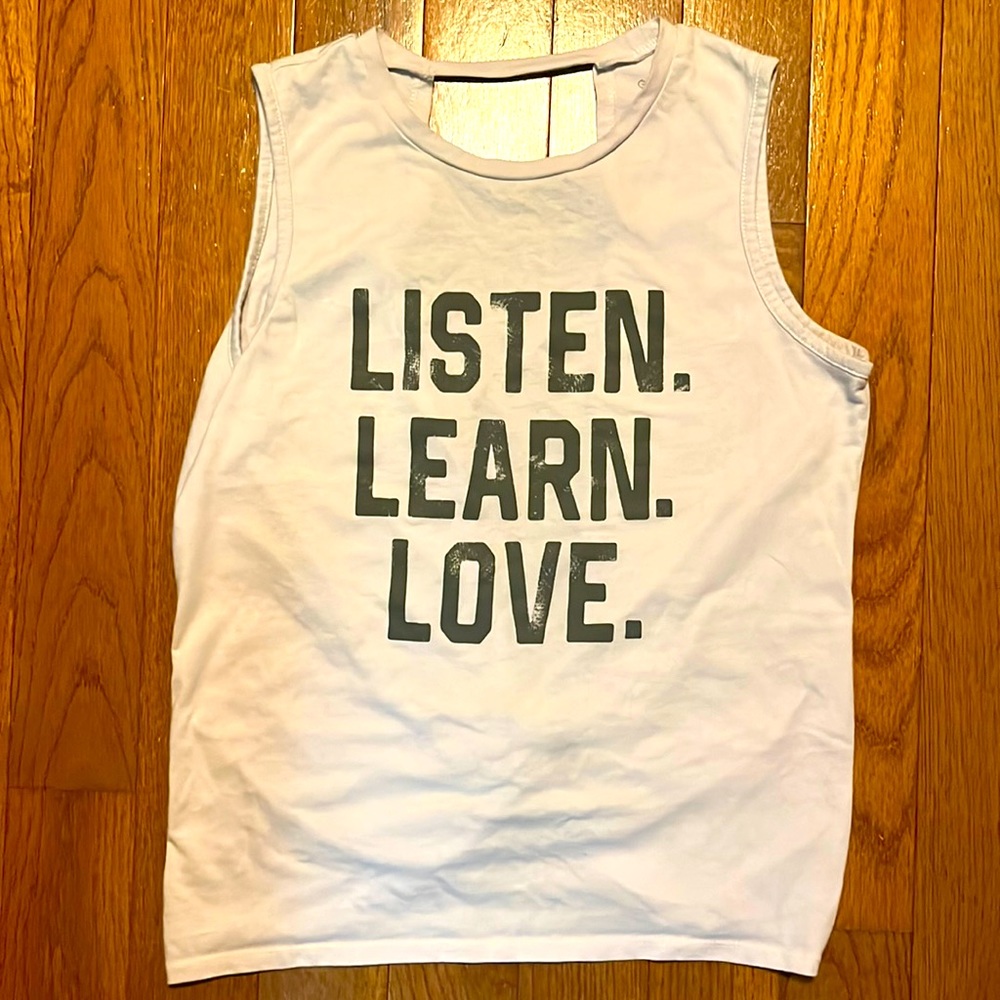 Grayson Threads Listen, Learn, Love tank size large